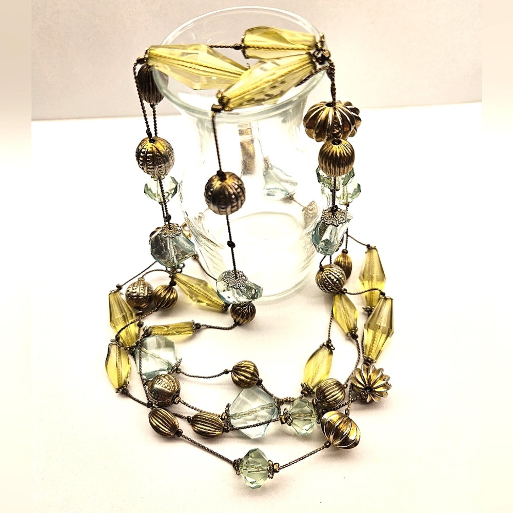 Vintage Beaded Chain Necklace